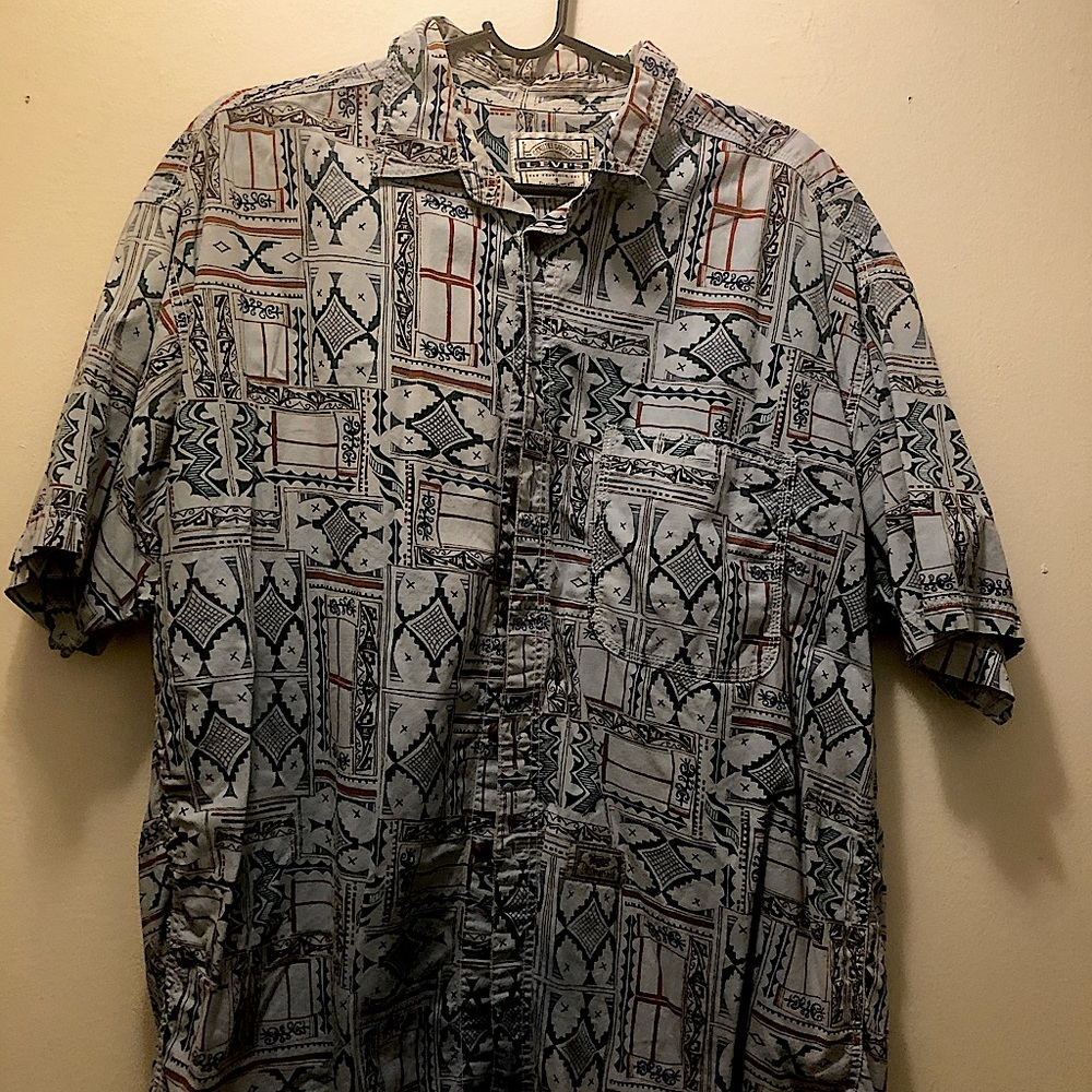 Retro Levi’s Pattern Buttondown Short Sleeve XL